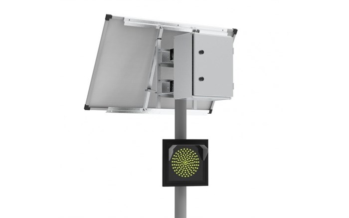 Автономный светофор Т.7.1 200мм 65Вт/26Ач на солнечной станции - фото 4569
