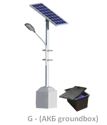 Уличный светильник 10Вт SL-10/100/40*12G на солнечной электростанции (АКБ в грунт) - фото 4841